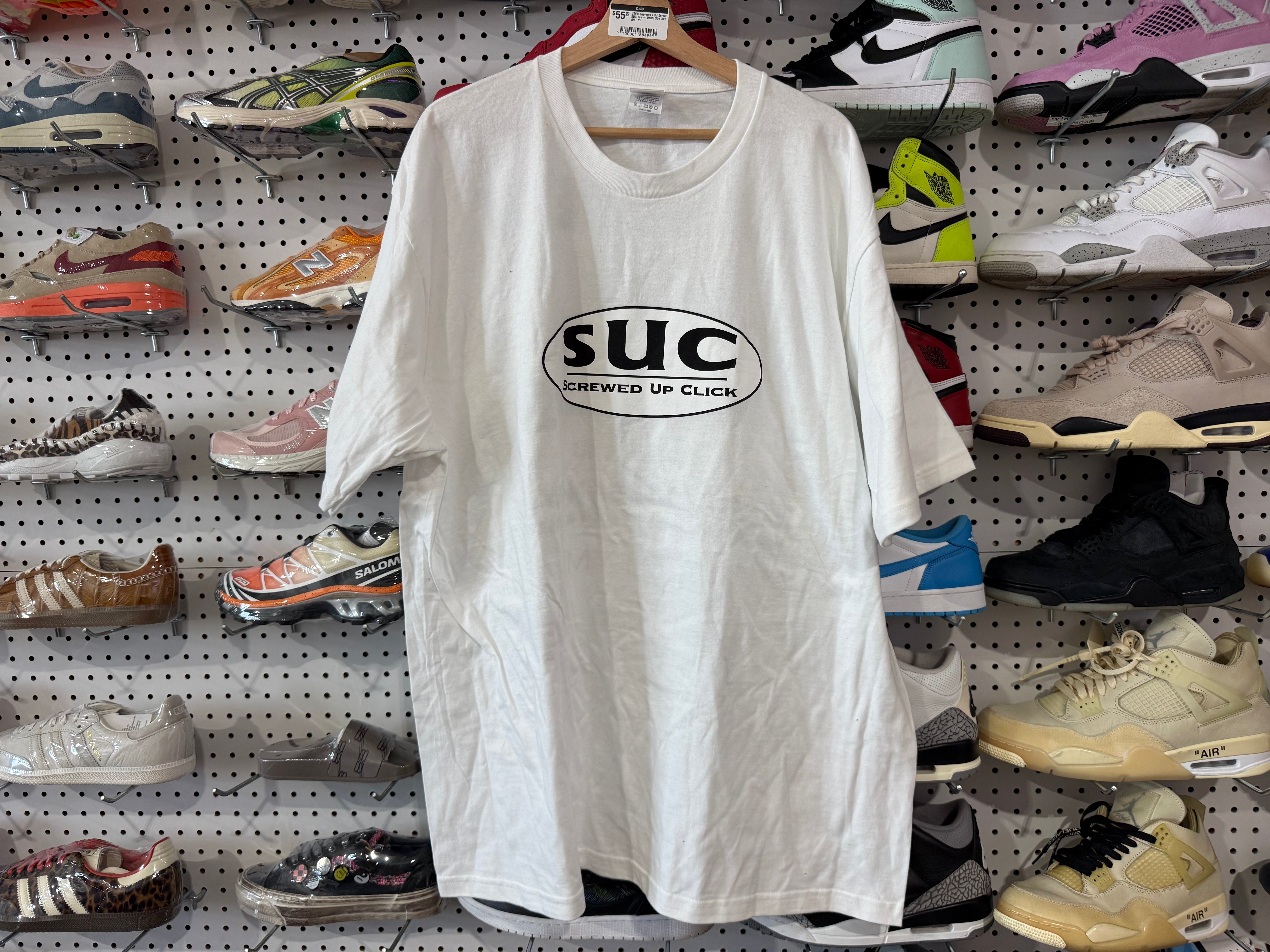 USED Supreme x DJ Screw SUC Tee - White Size XXL