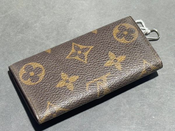 VTG PRELOVED Louis Vuitton 4 Key Ring Monogram Case - Brown