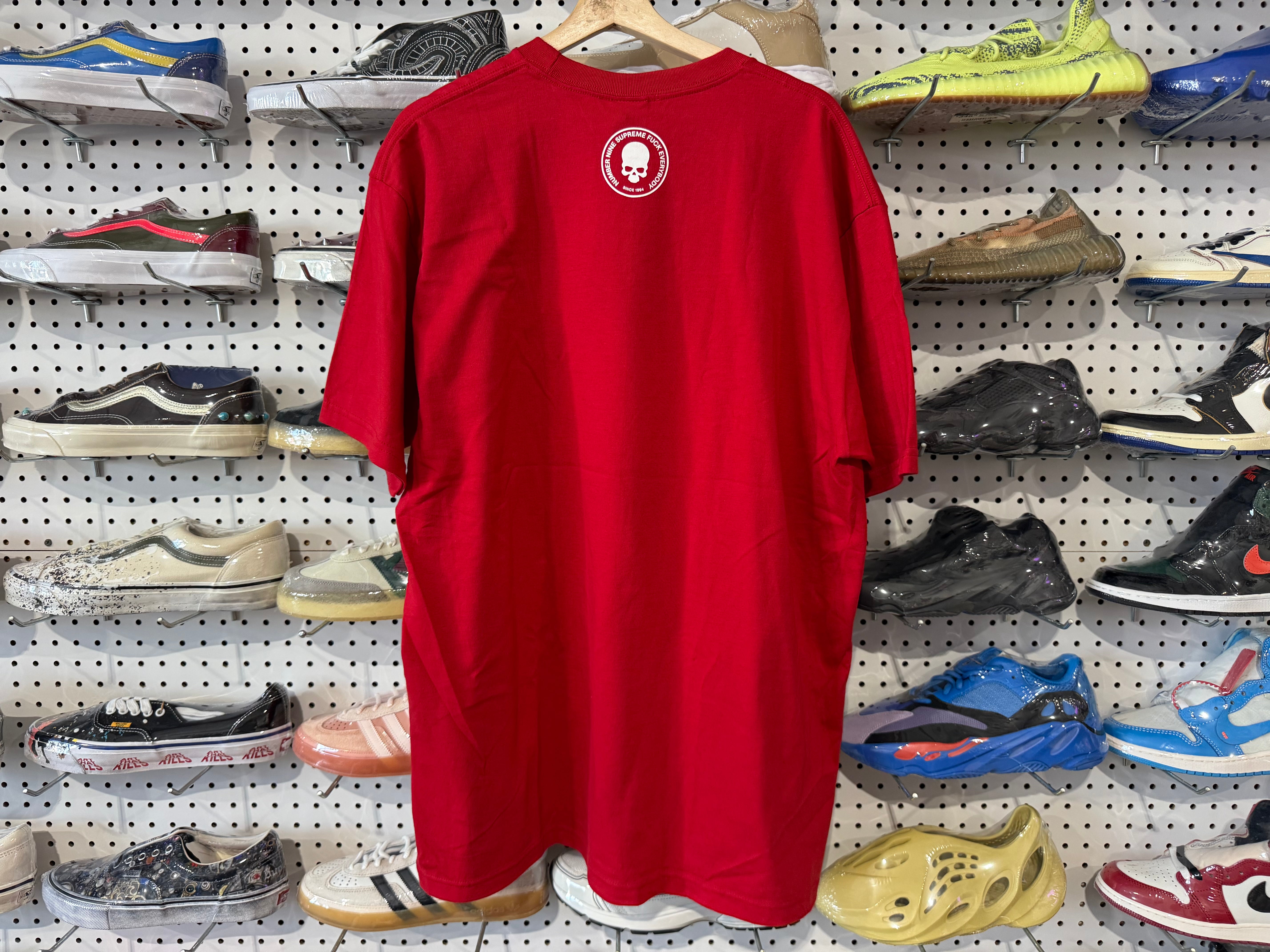 NEW Supreme x NUMBERNINE Skull Tee - Red Size XL