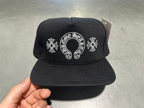 NEW Chrome Hearts Horseshoe Denim Baseball Hat - Black