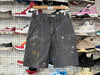 USED Distressed Carhartt Carpenter Shorts - Grey Size 31x11