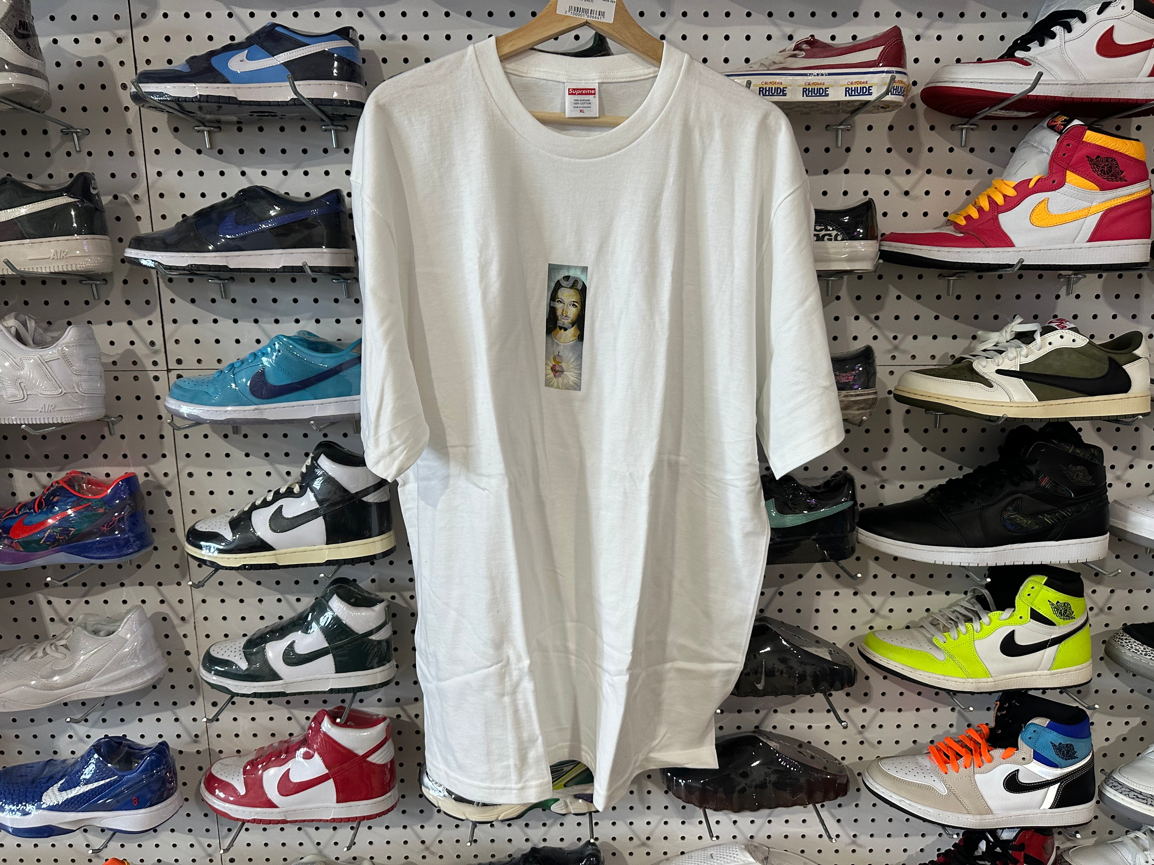 NEW Supreme Prayer Card Box Logo Tee - White Size XL