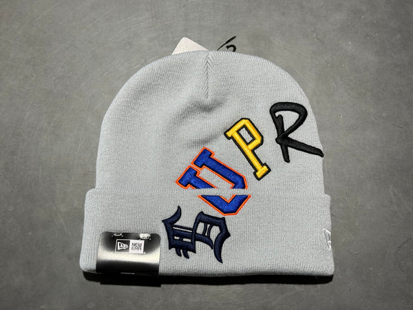 NEW Supreme x New Era Arc Beanie - Grey