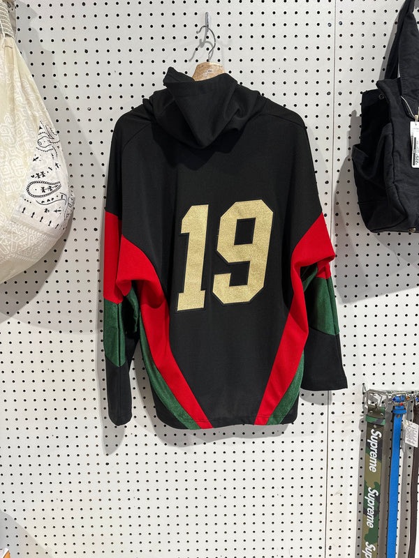 USED Supreme Hooded Hockey Jersey - Black Size Medium