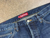 NEW Supreme Slim Straight Selvedge Denim - Dark Washed Indigo Size 34