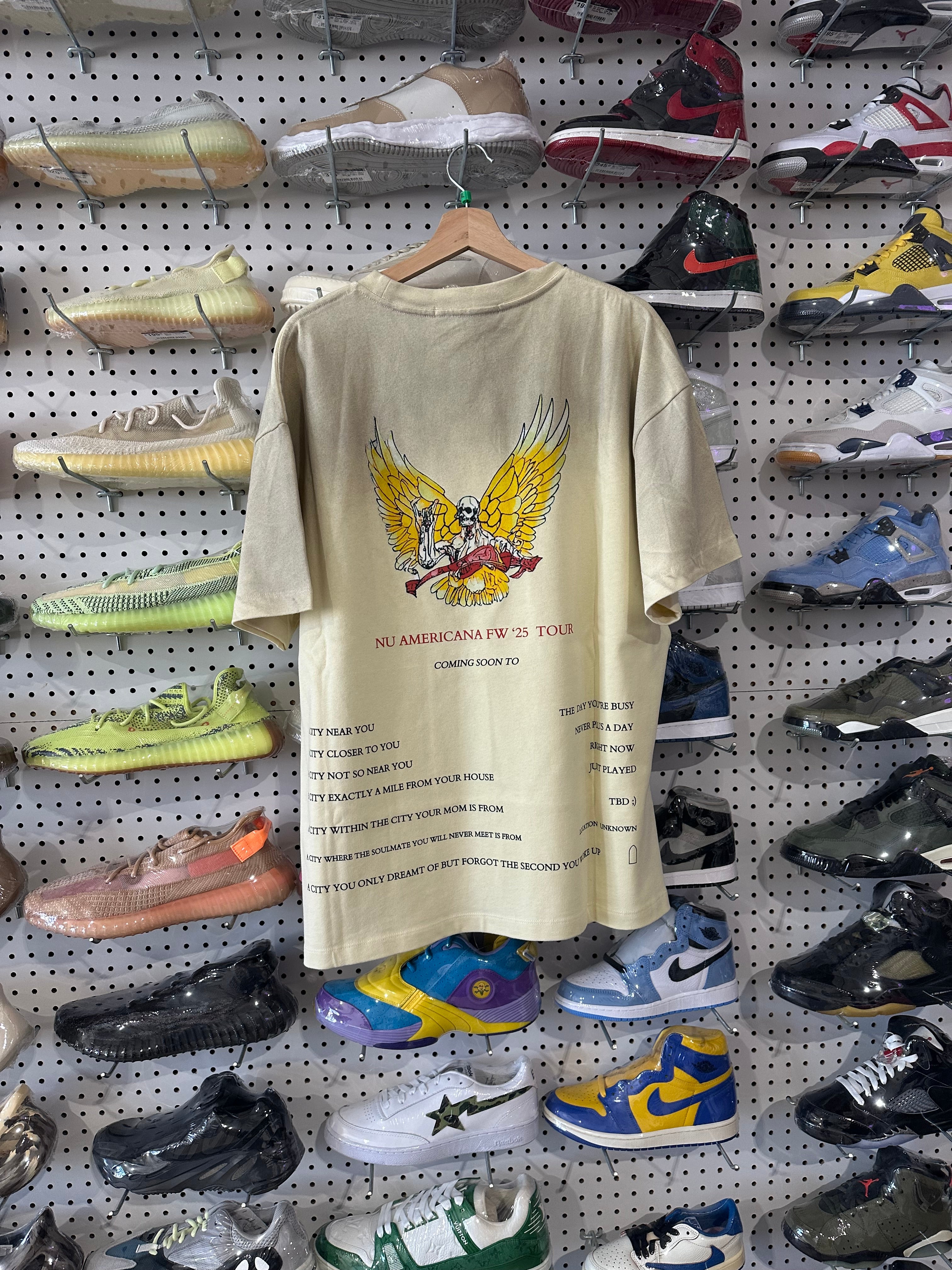 NEW Who Decides War Ribbon Tour Tee - Ivory Size XL