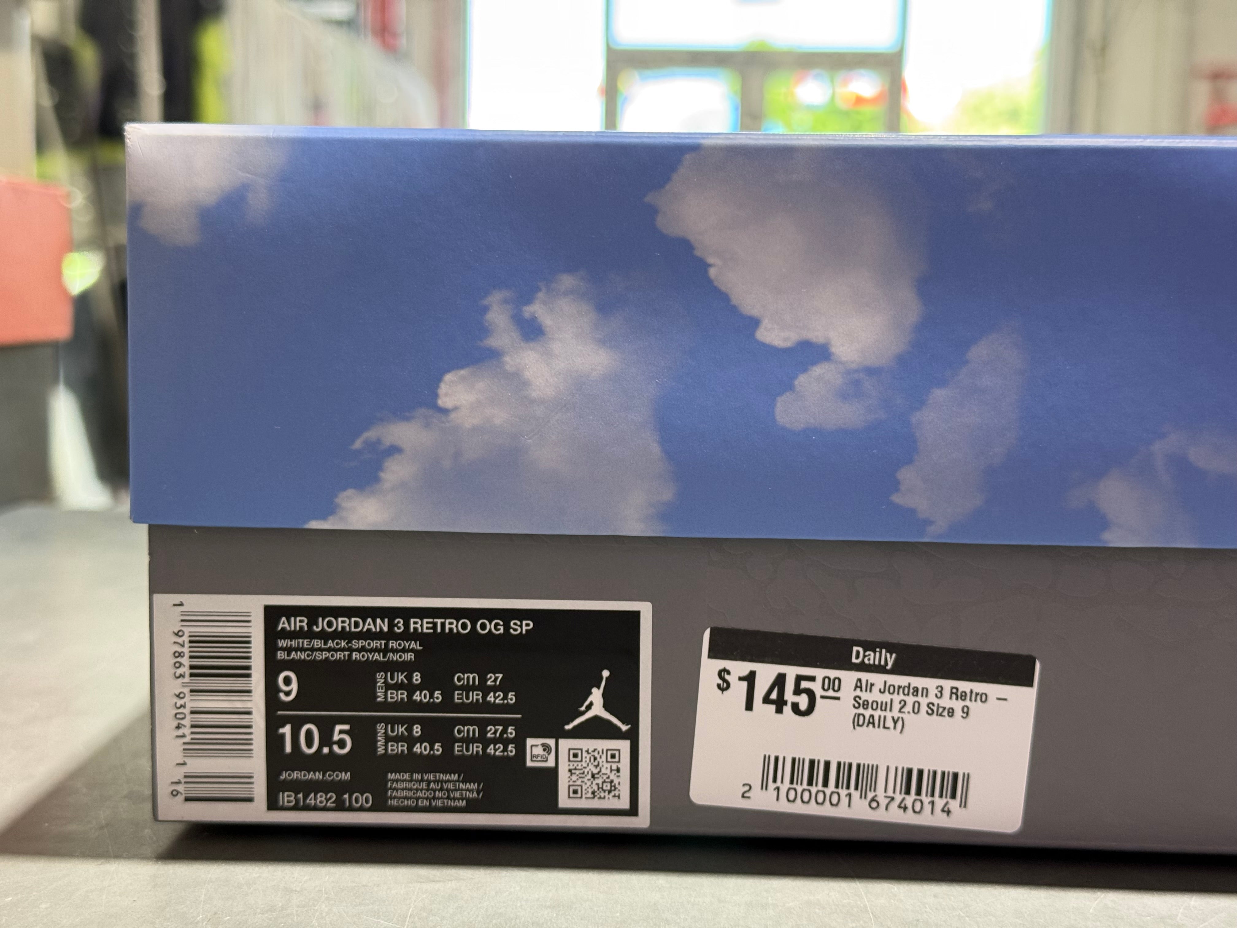 Air Jordan 3 Retro - Seoul 2.0 Size 9