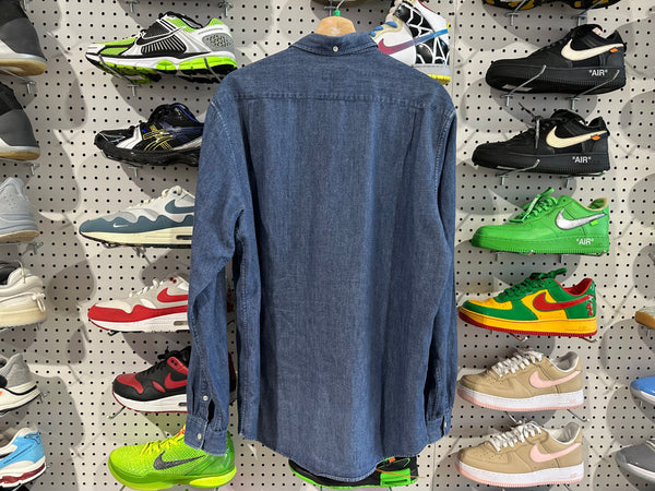 USED Supreme Oxford Shirt - Dark Washed Denim Size XL