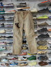 USED Carhartt Distressed Carpenter Pants - Faded Khaki Size 30x34