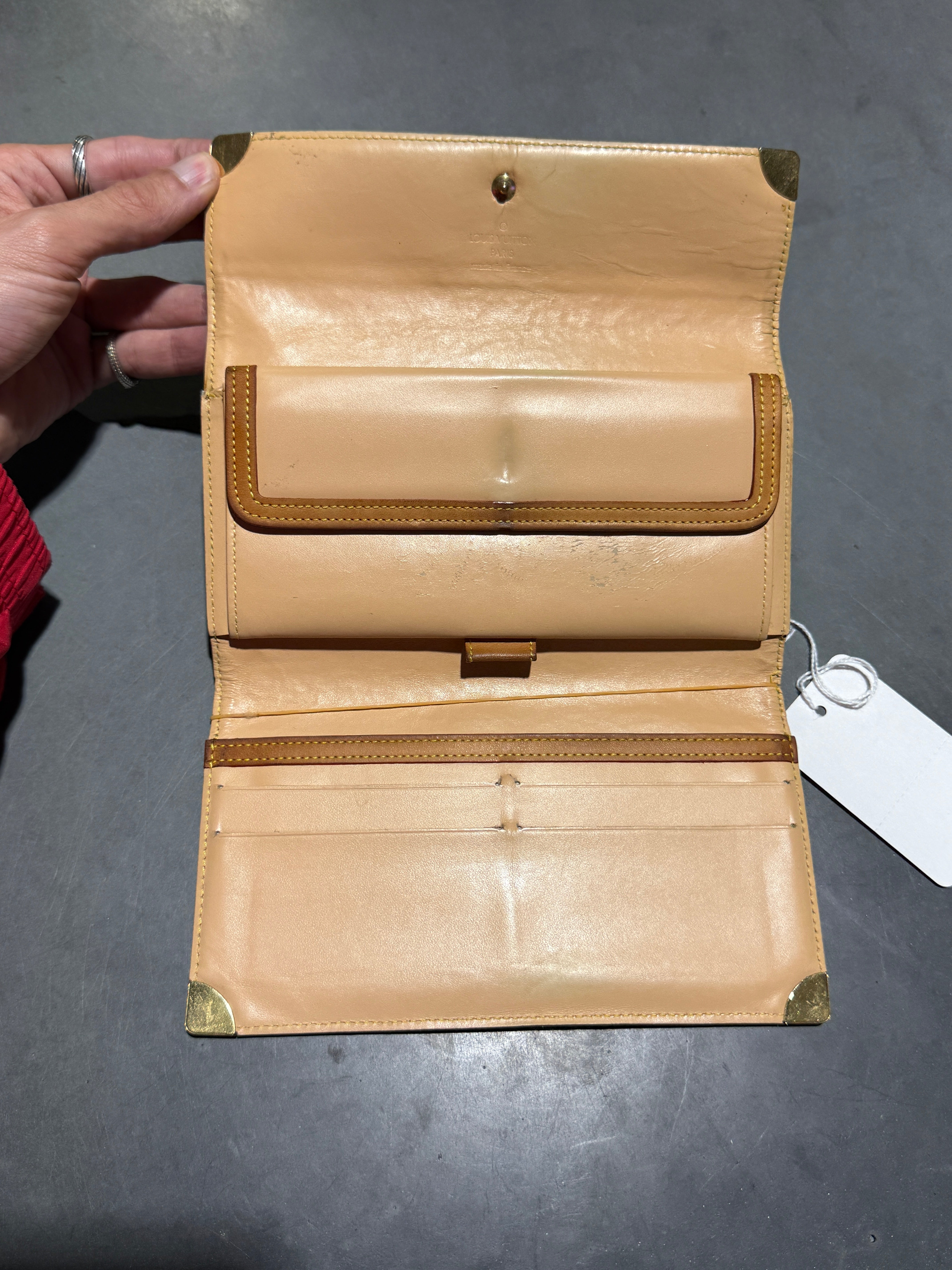 VTG 2000s Louis Vuitton x Murakami Monogram Tri Fold Wallet - White