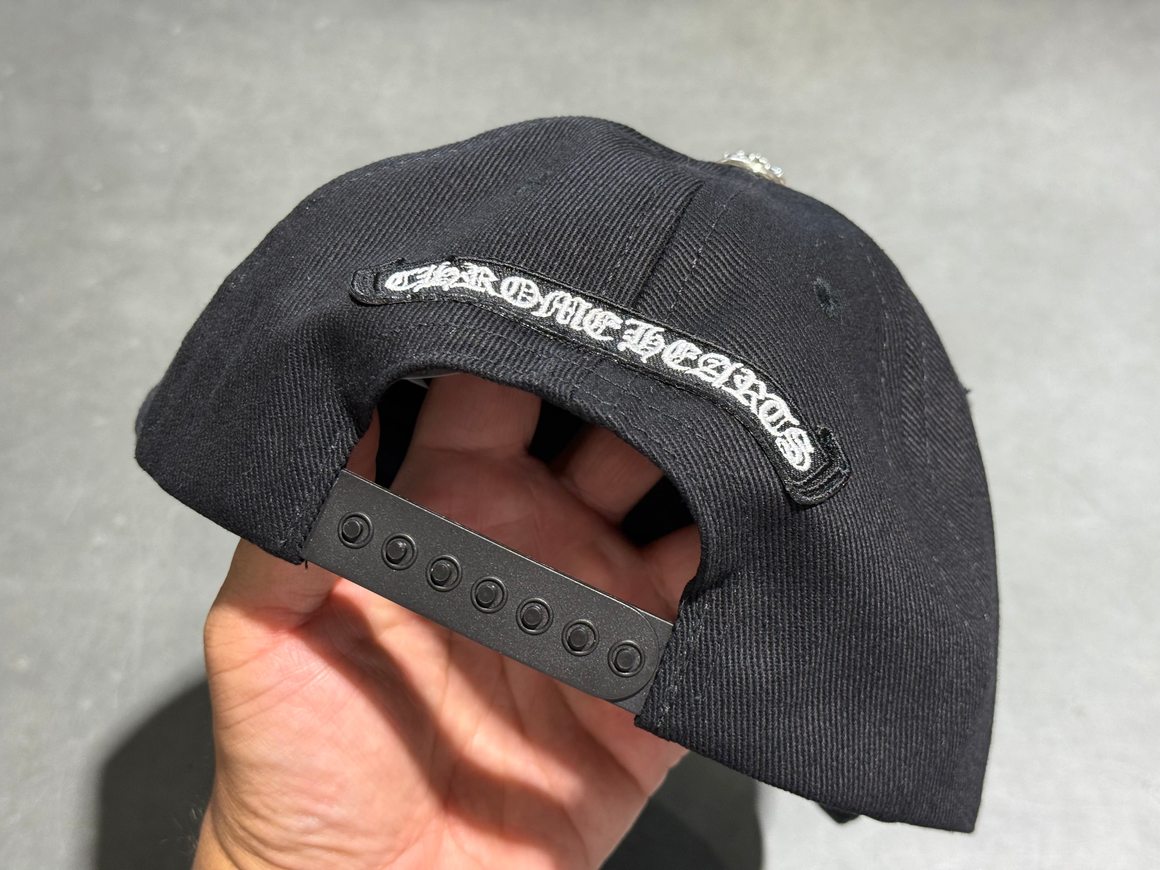 NEW Chrome Hearts Denim Baseball Cap - Monochrome Cross