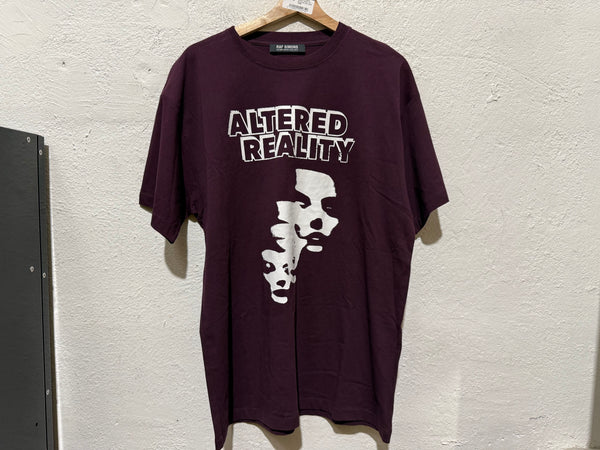 Raf Simons Altered Reality Tee - Burgundy Size Small