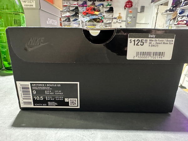 Nike Air Force 1 Boucle QS - Desert Moss Size 9
