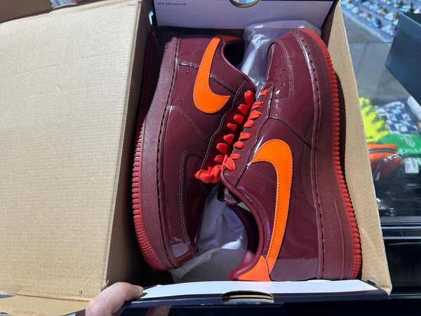 Nike Air Force 1 Low QS - Patent Dark Team Red Size 10.5