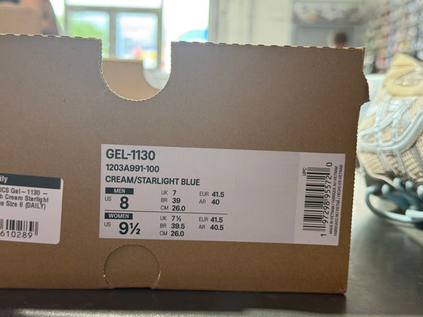 ASICS Gel-1130 - Kith Cream Starlight Blue Size 8