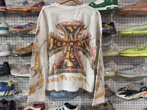 NEW Vale Waffle Top - White Size Small