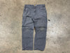 USED Distressed Carhartt Carpenter Pants - Grey Size 38x30