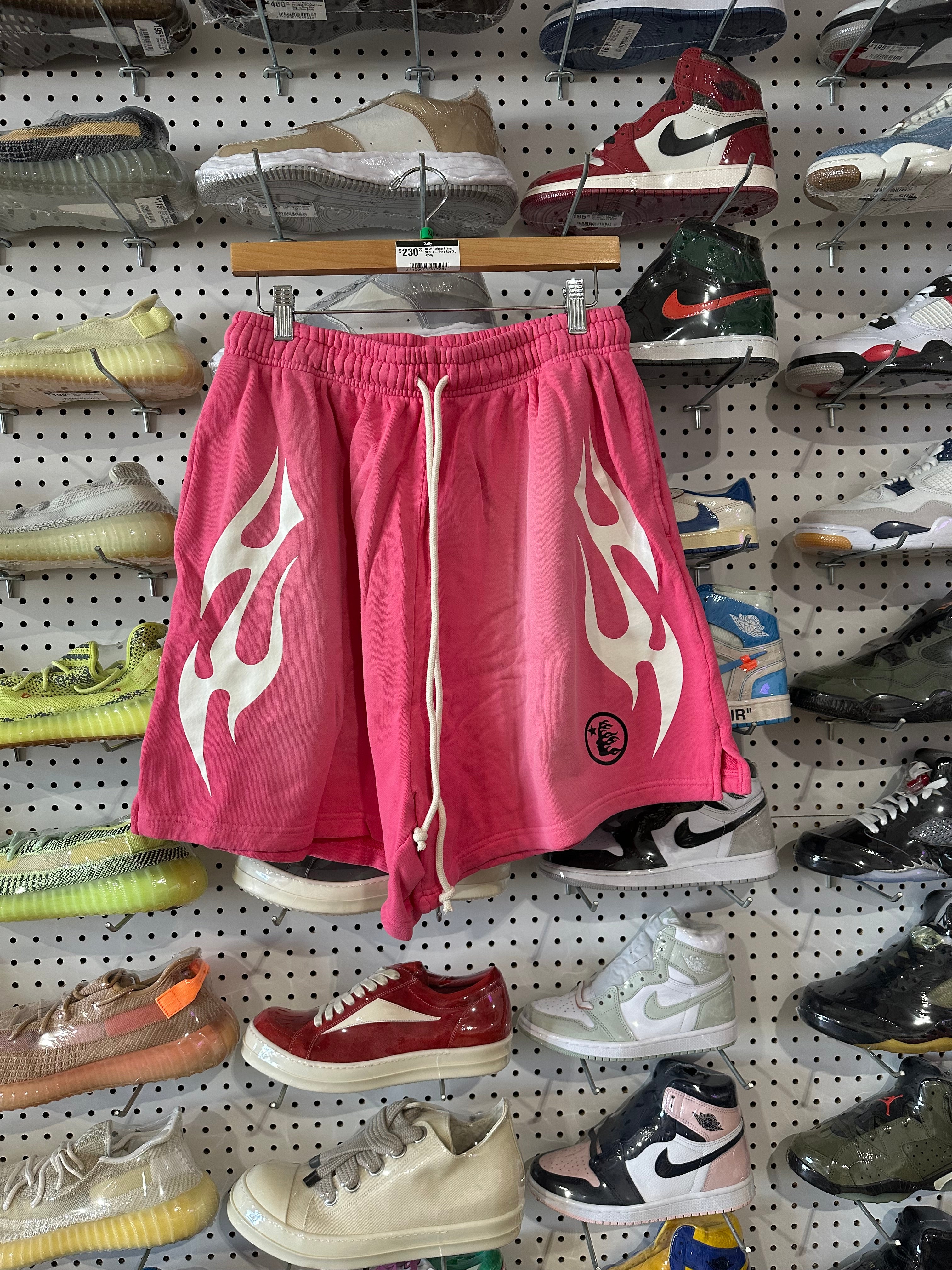 NEW Hellstar Flame Shorts - Pink Size Large