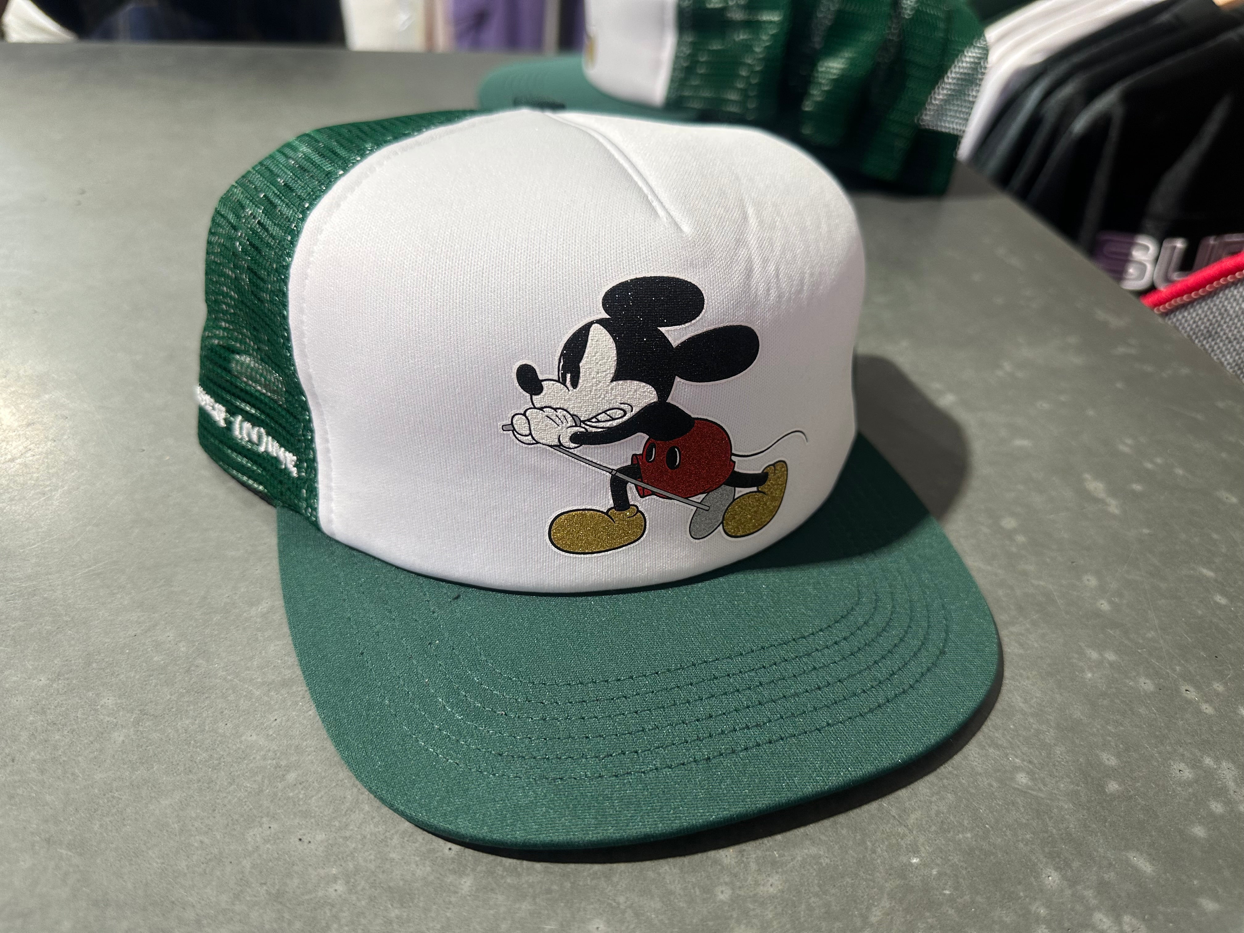 NEW Supreme x NUMBER NINE Mickey Mesh 5 Panel Trucker Hat - Green