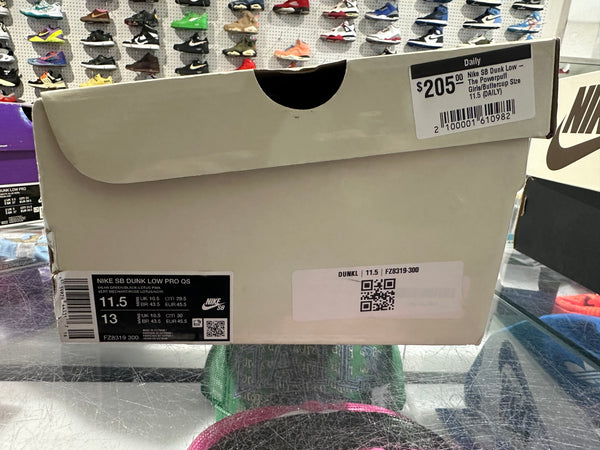 Nike SB Dunk Low - The Powerpuff Girls/Buttercup Size 11.5
