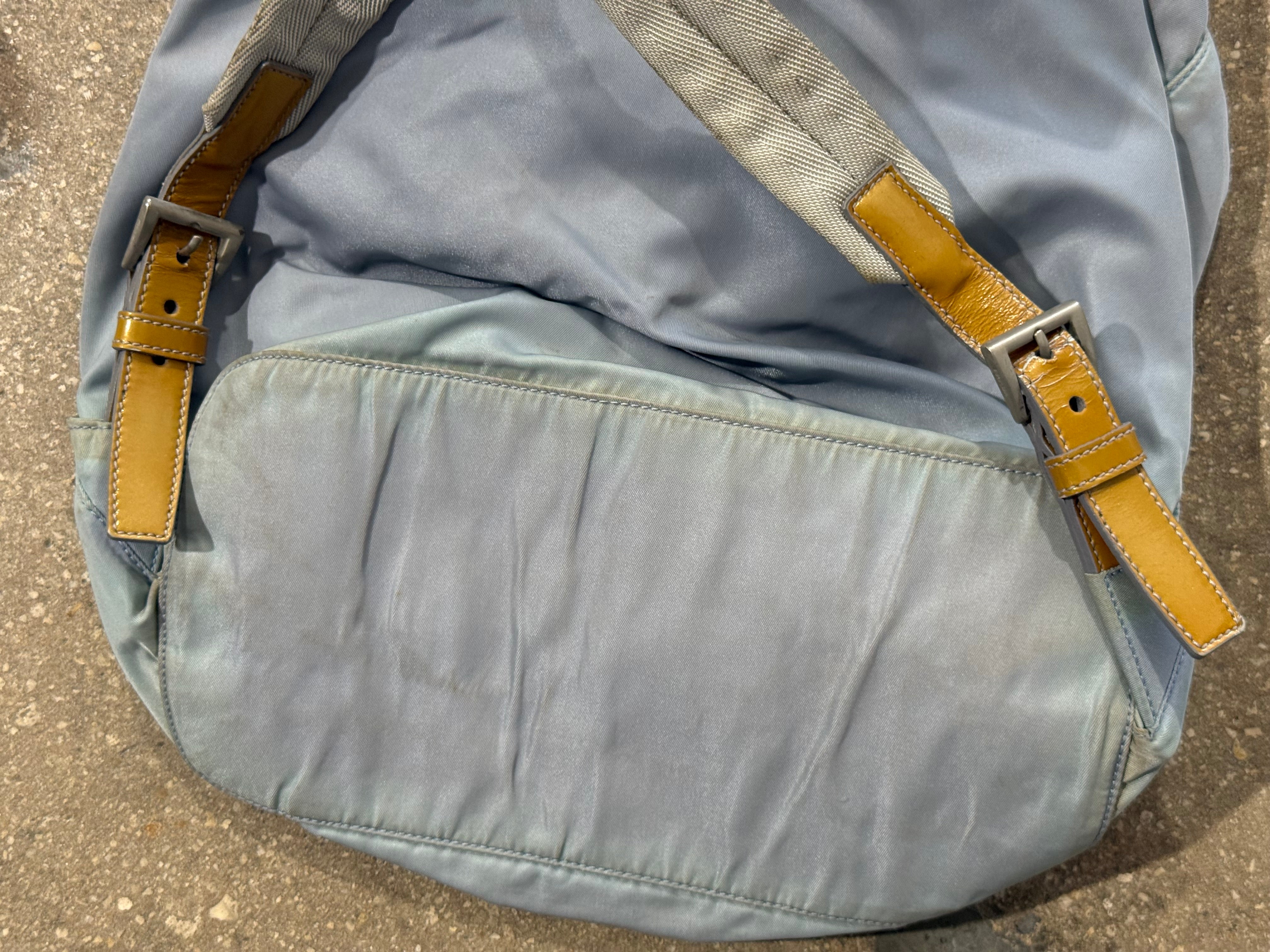 Vintage/Preloved Prada Nylon Backpack - Light Blue