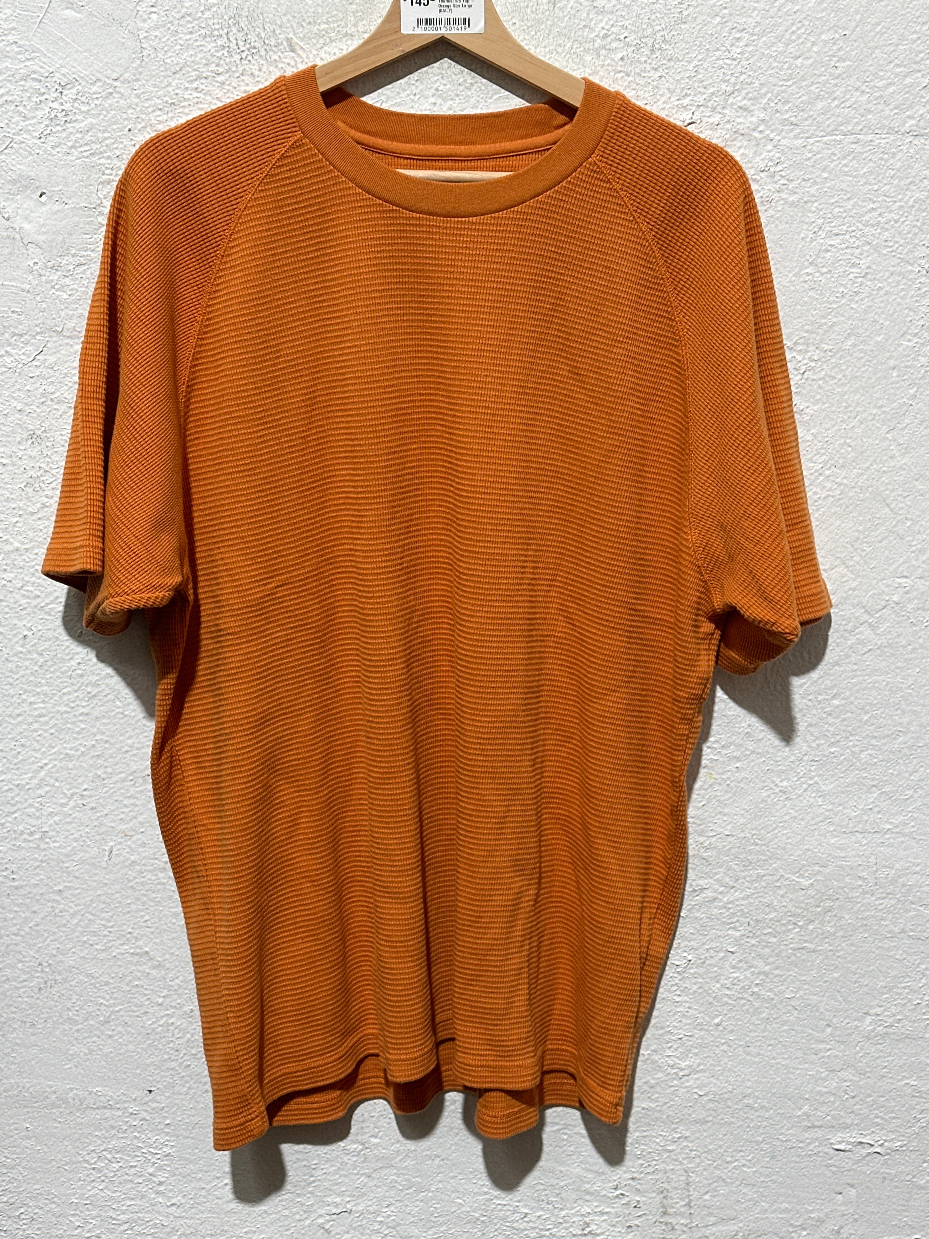 NEW Supreme Stencil Thermal S/S Top - Orange Size Large