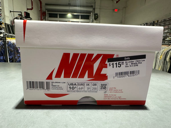 Air Jordan 1 Retro Low '85 - Metallic Blue Size 10.5