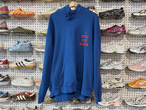 USED Kanye West The Life Of Pablo Tour Hoodie - Blue Size XXL