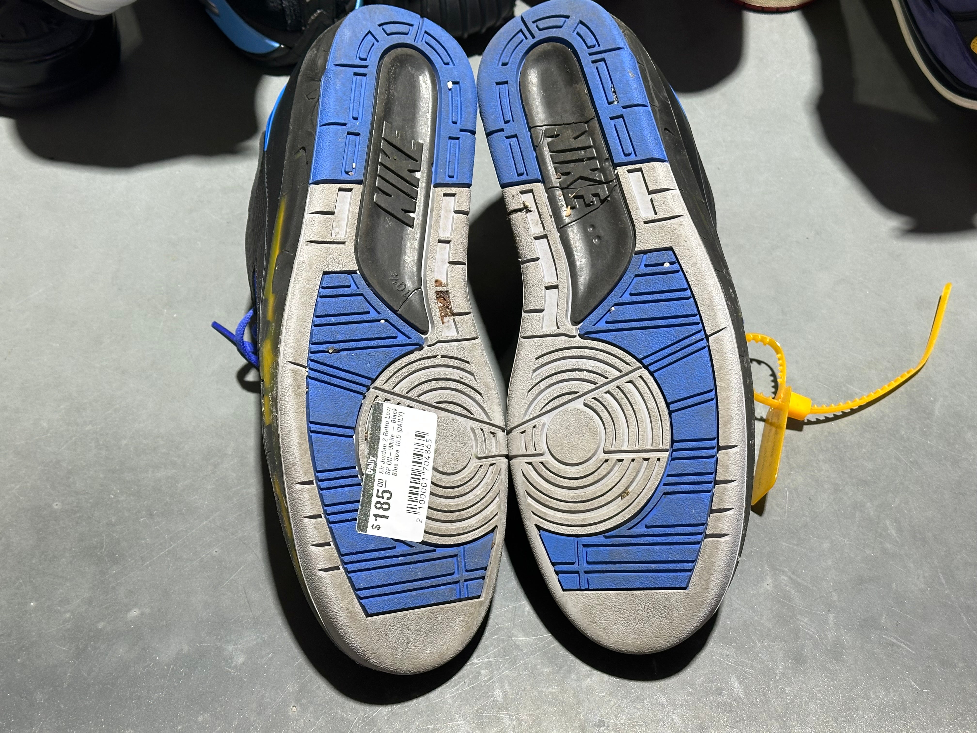 Air Jordan 2 Retro Low SP Off-White - Black Blue Size 10.5