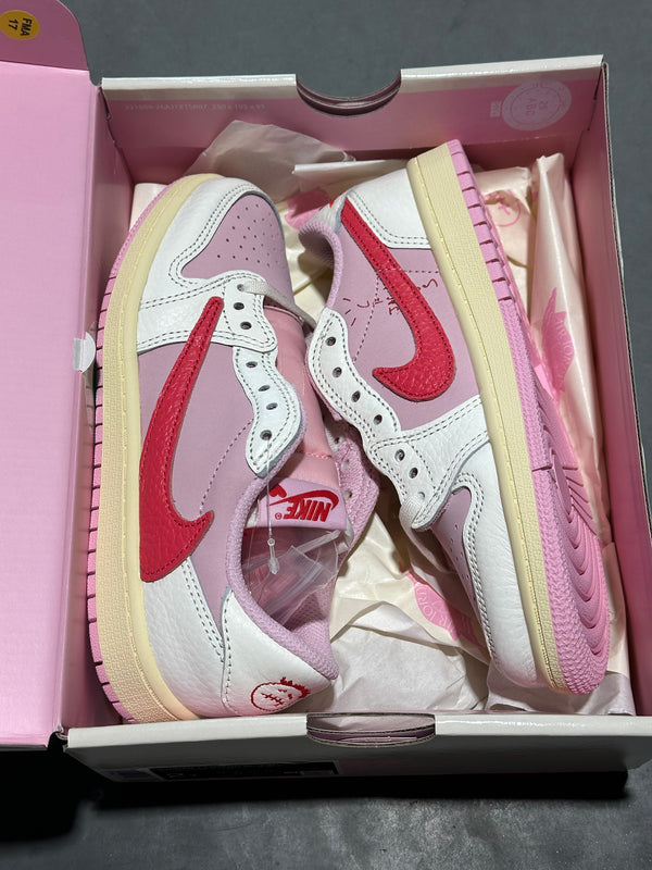 Air Jordan 1 Low OG SP PS - Travis Scott/Tropical Pink Size 1.5Y (CON)