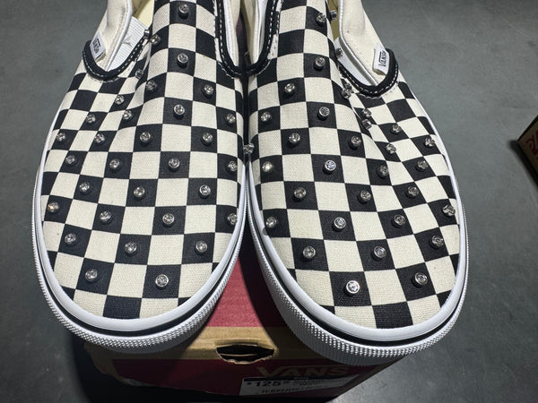 Vans Classic Slip On Checkerboard Stones - Black Size 8