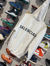NEW Balenciaga Back Logo Hoodie - White Size Small