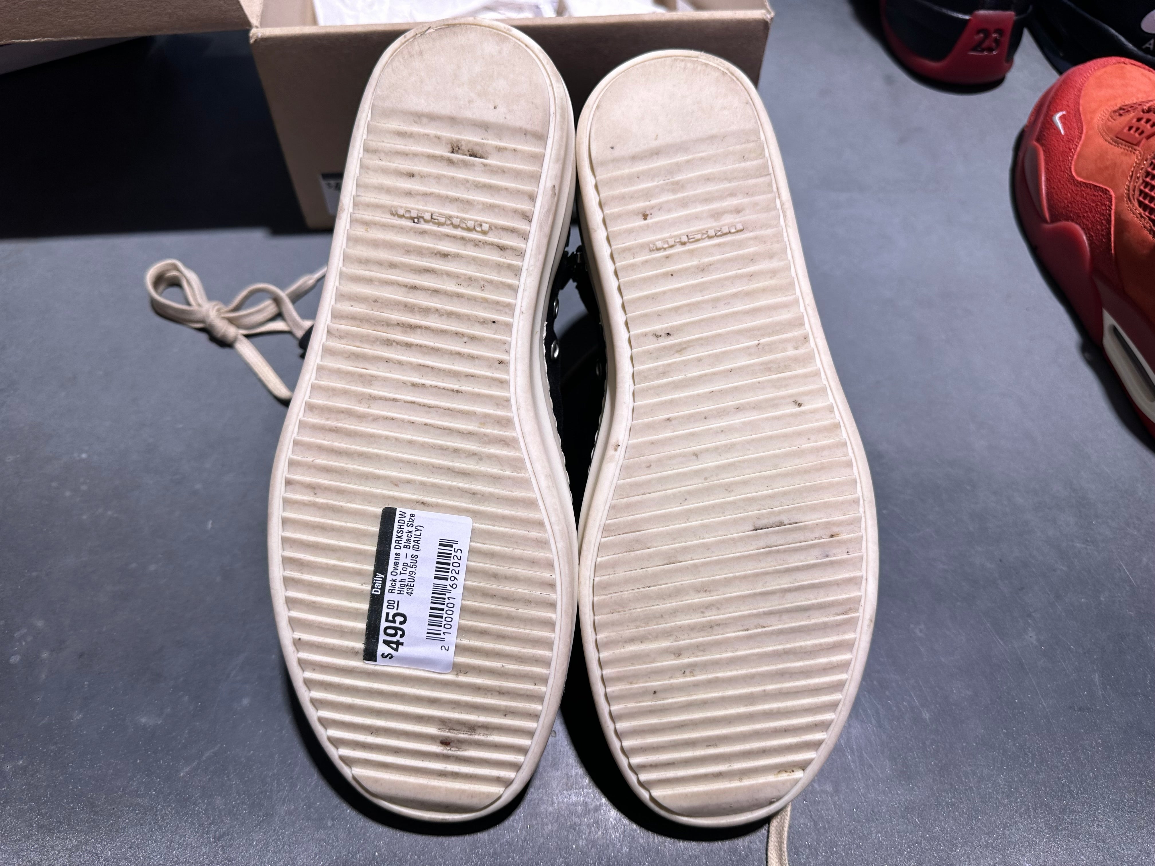 Rick Owens DRKSHDW High Top - Black Size 43EU/9.5US