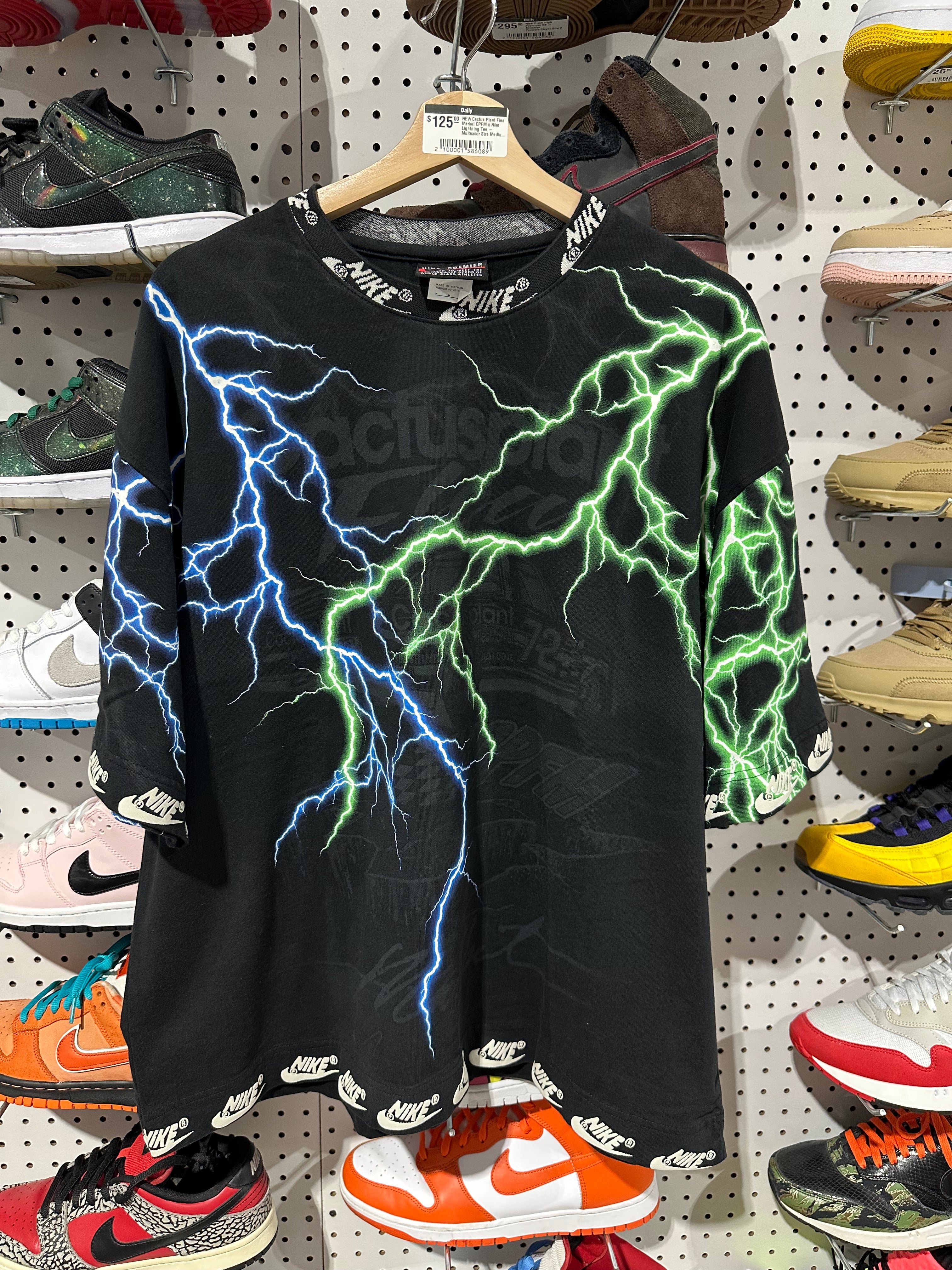 NEW Cactus Plant Flea Market CPFM x Nike Lightning Tee - Multicolor Size Medium