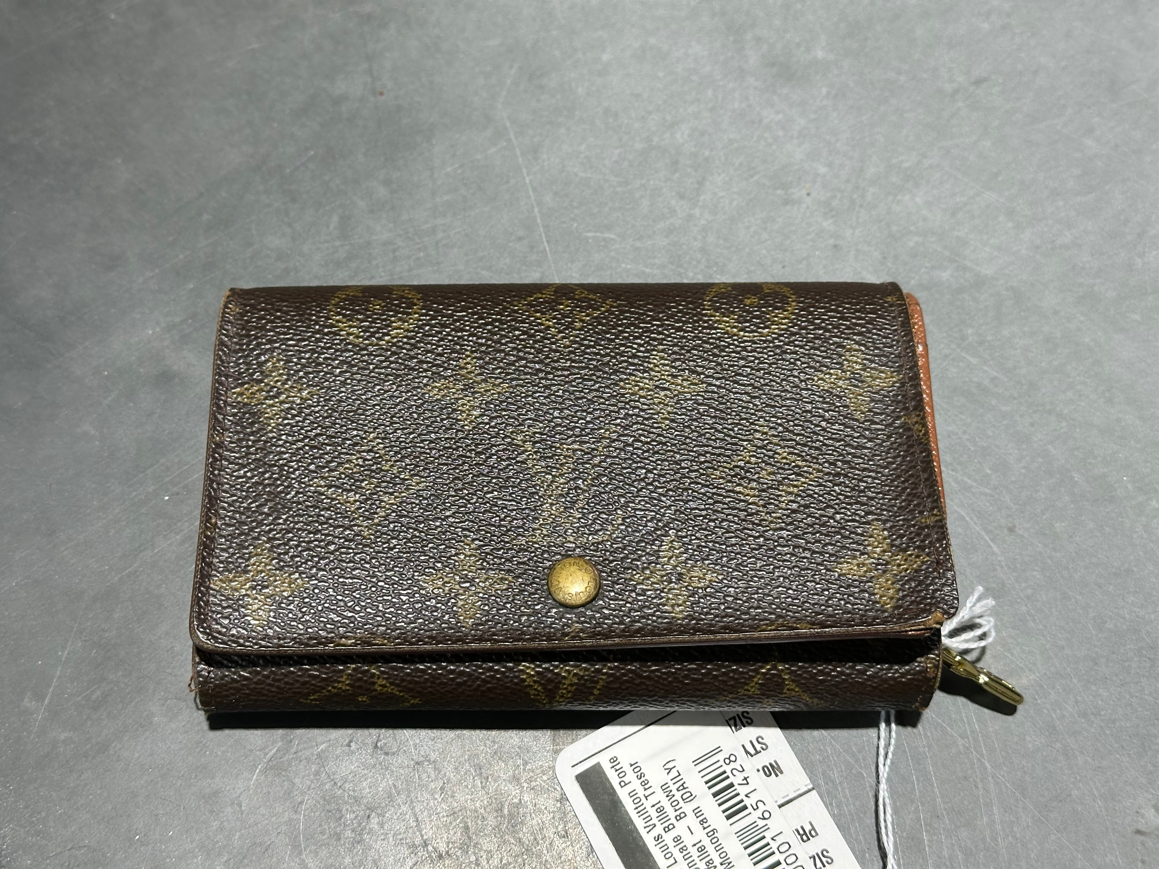 VTG Louis Vuitton Porte Monnaie Billet Tresor Wallet - Brown Monogram