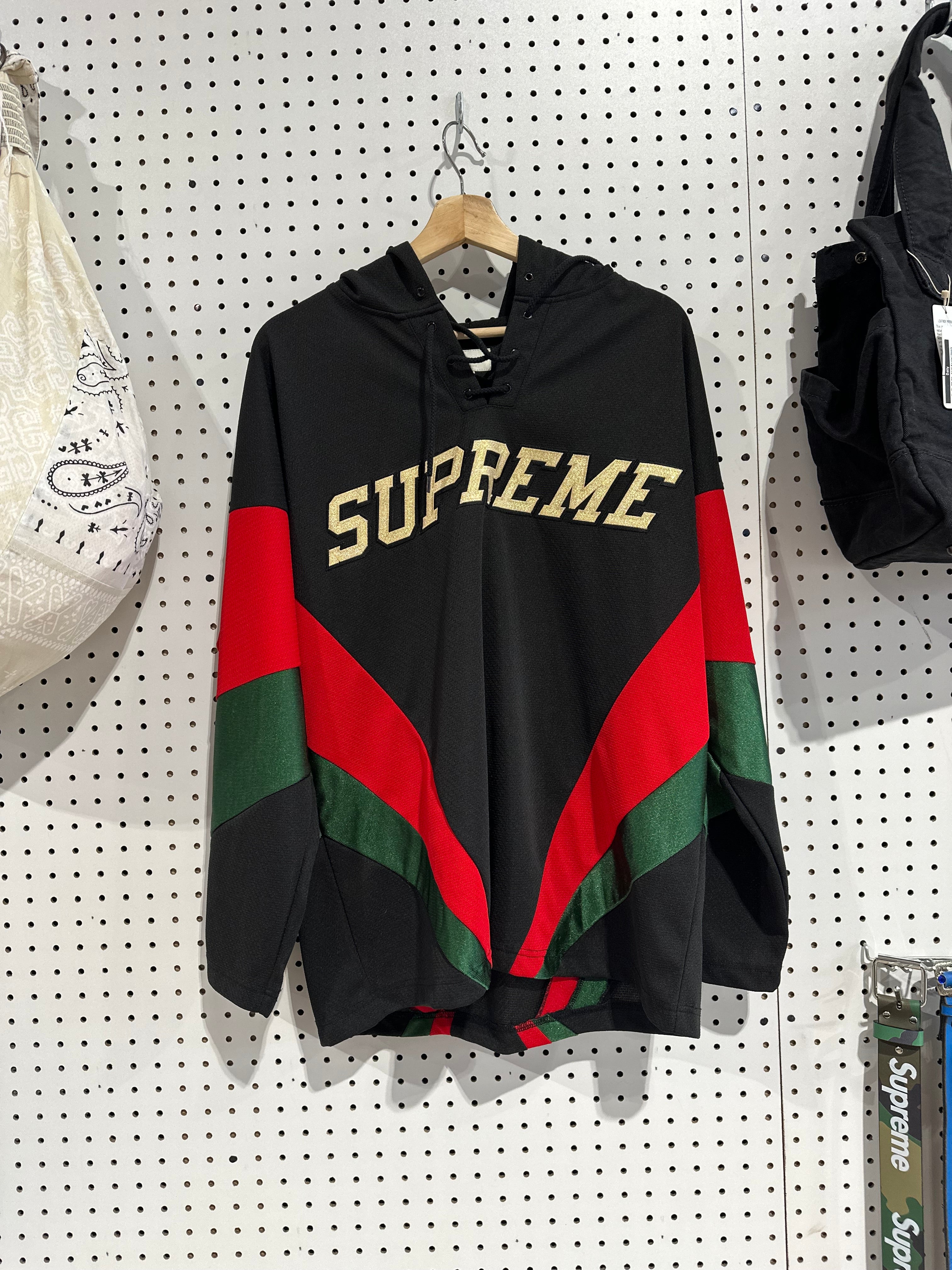 USED Supreme Hooded Hockey Jersey - Black Size Medium