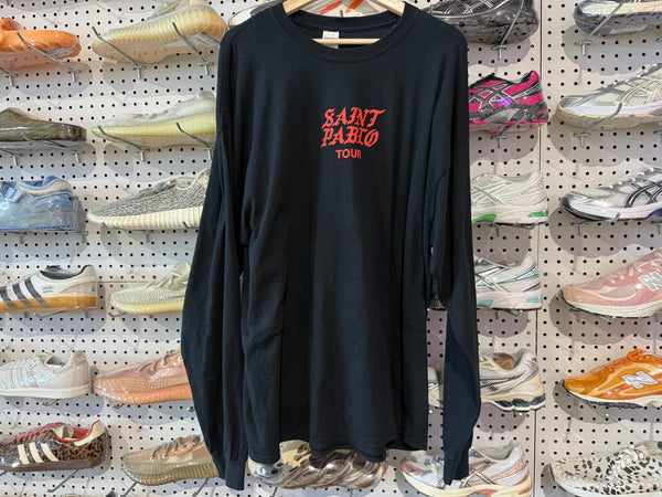 TRIED ON Kanye West The Life Of Pablo Longsleeve Tee - Black Size XXL