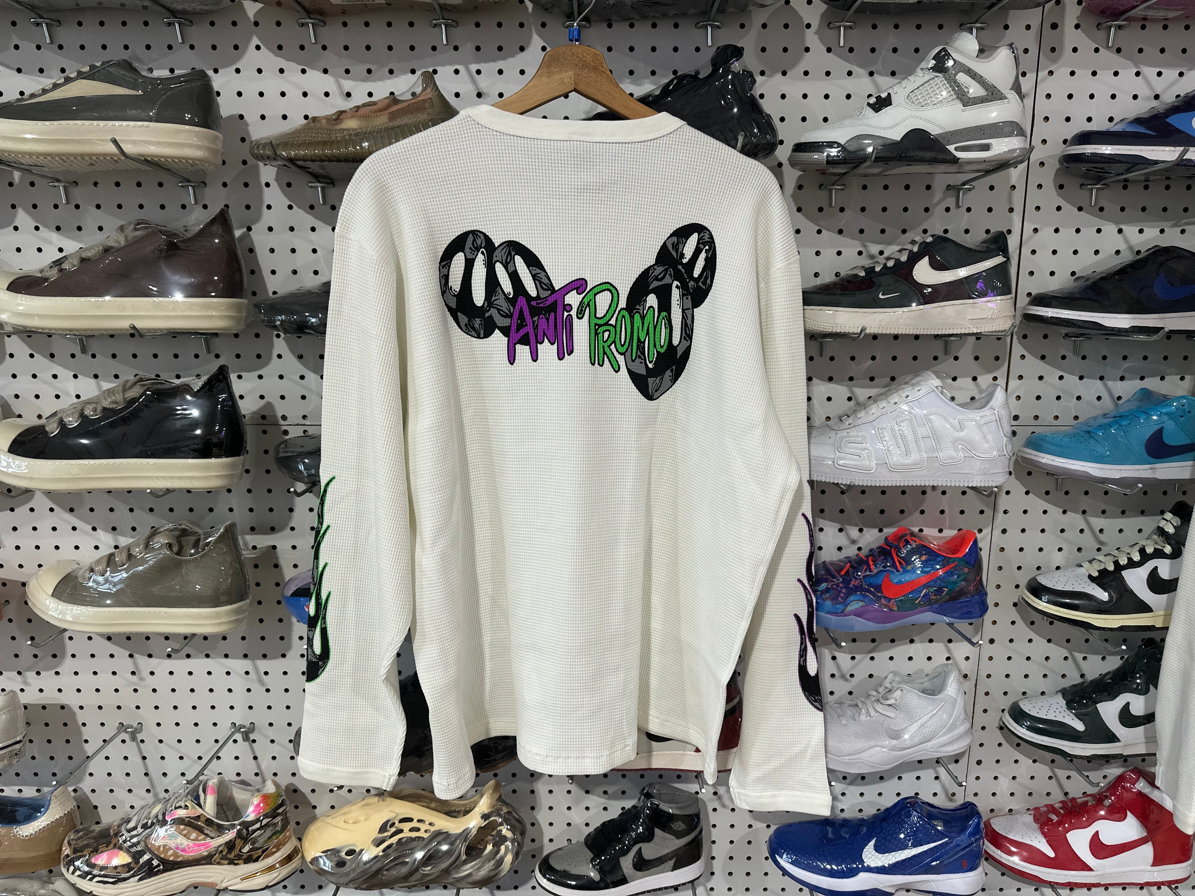 NEW Anti Promo Matty Boy Thermal - White/Green Size Large