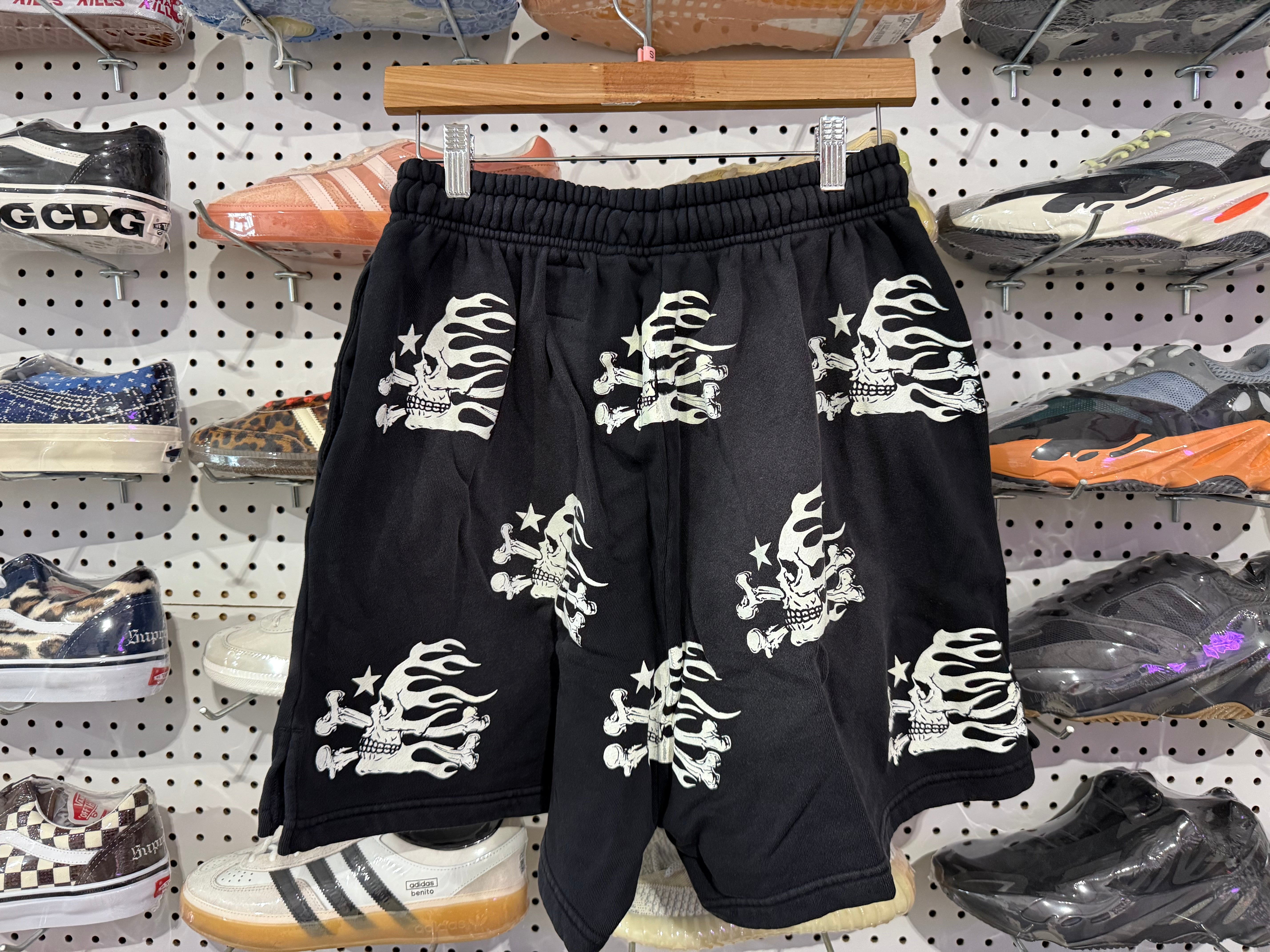 NEW Hellstar Skull Shorts - Black Size Small