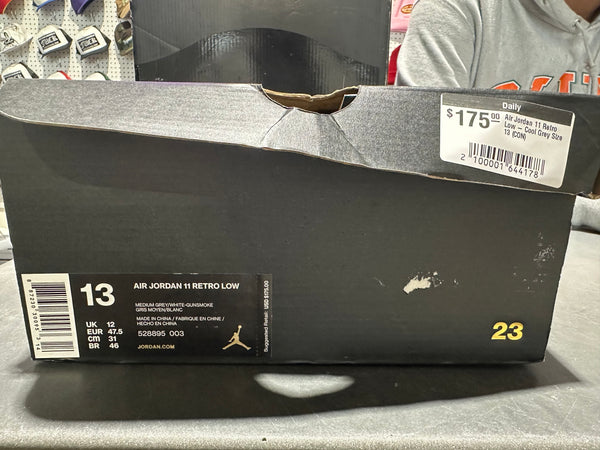 Air Jordan 11 Retro Low - Cool Grey Size 13