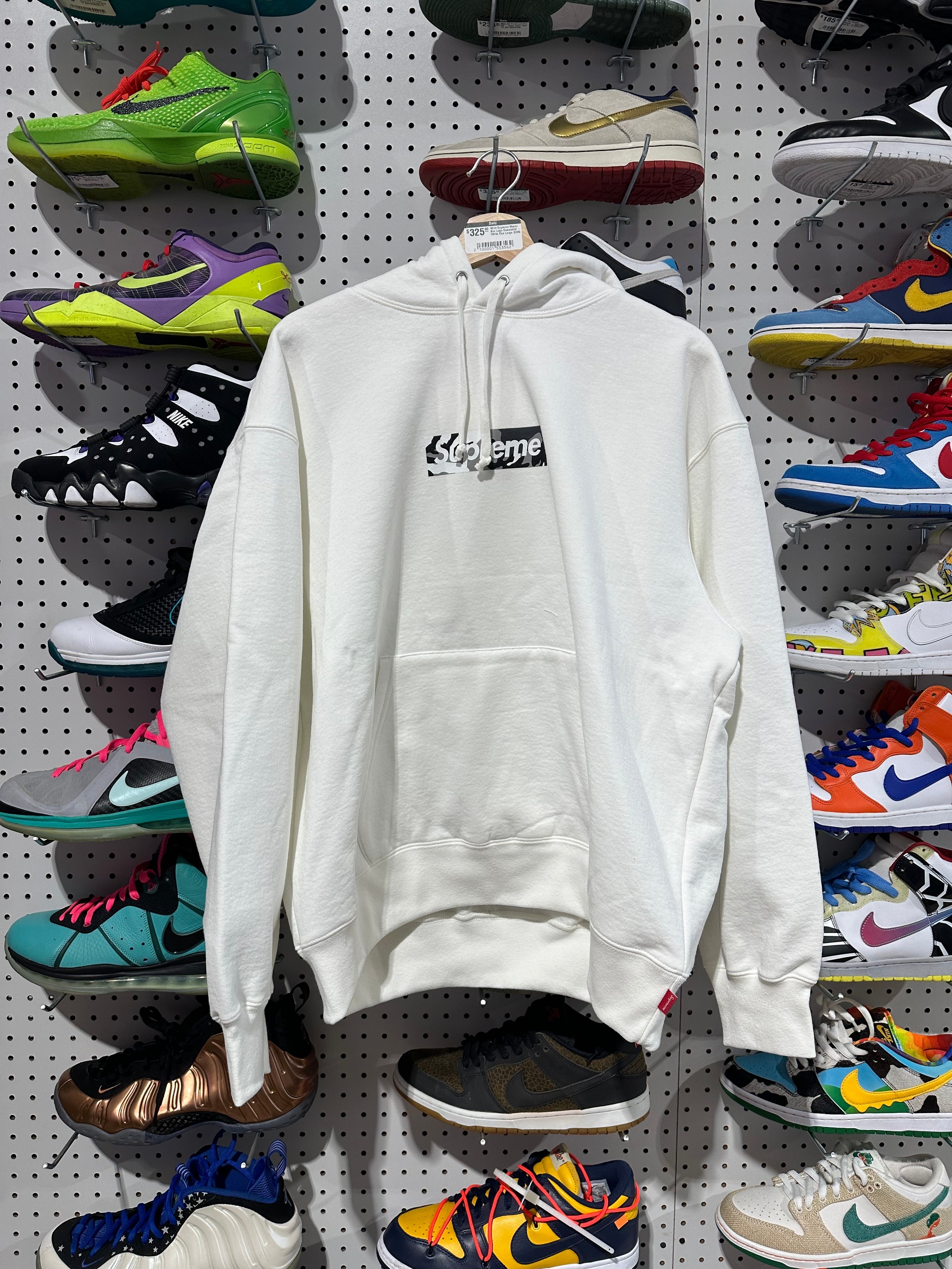 NEW Supreme Miami Box Logo Sweatshirt - White Size Large