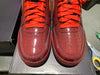 Nike Air Force 1 Low Patent Leather - Dark Team Red Safety Orange Size 9