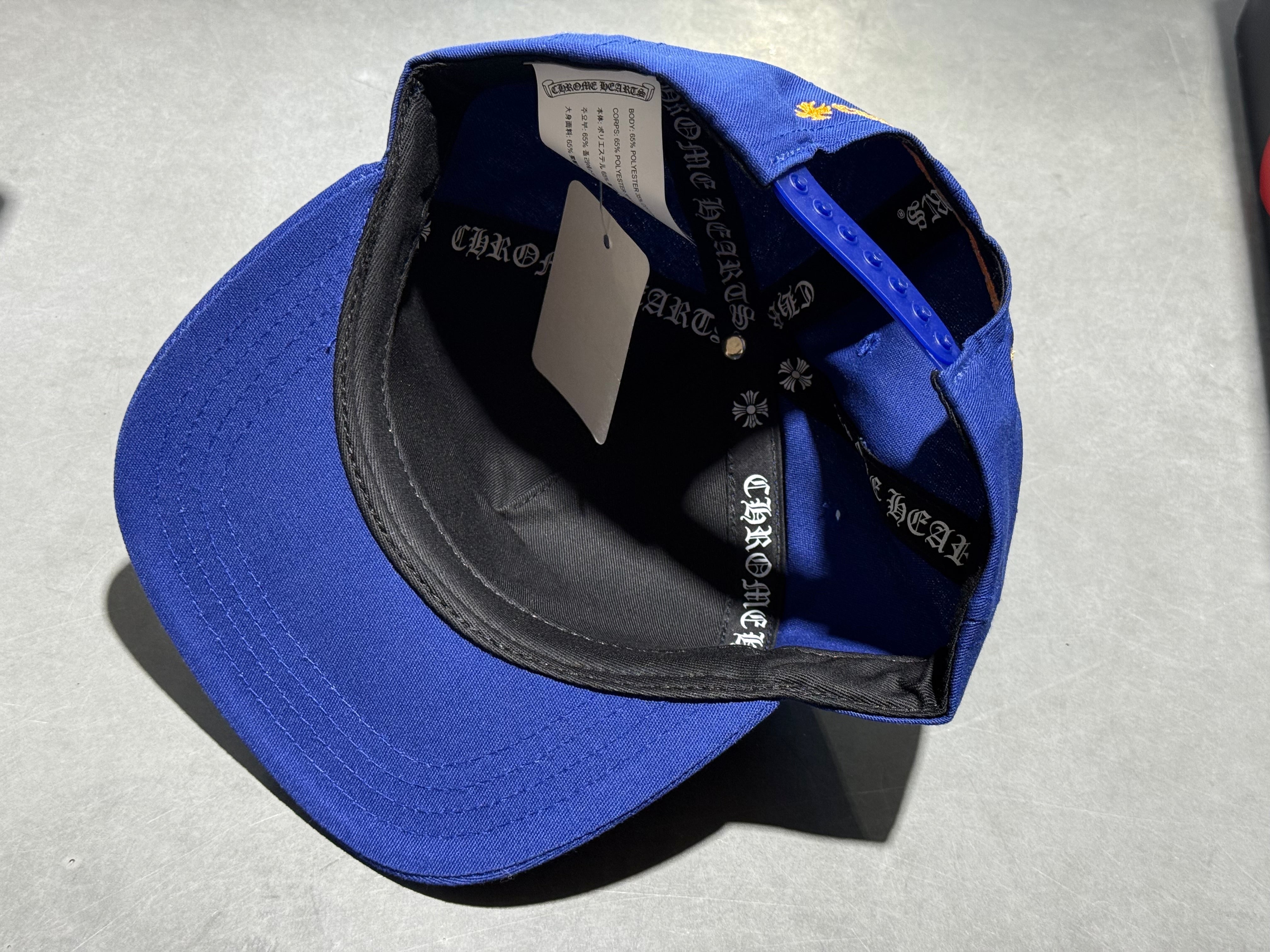 NEW Chrome Hearts 5 Panel Snapback - Blue/Orange
