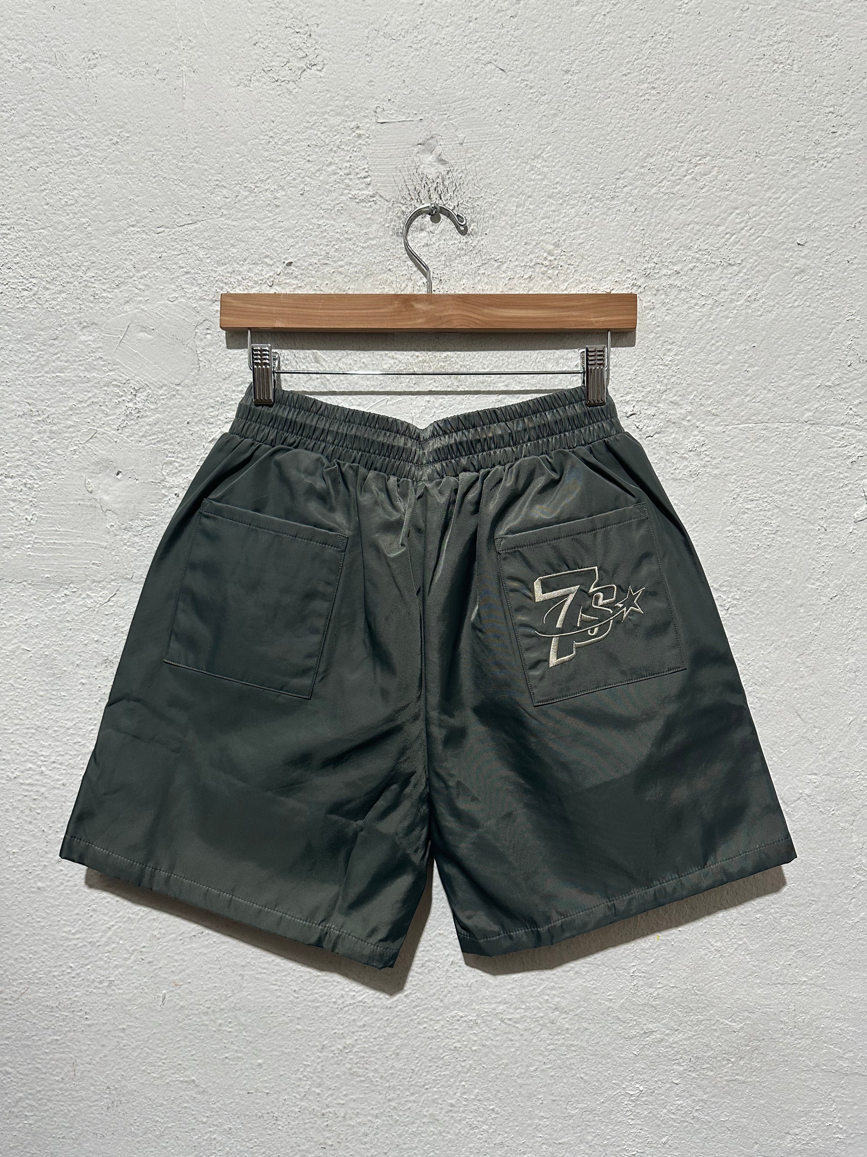 777 Triple Sevens Nylon Shorts - Silver