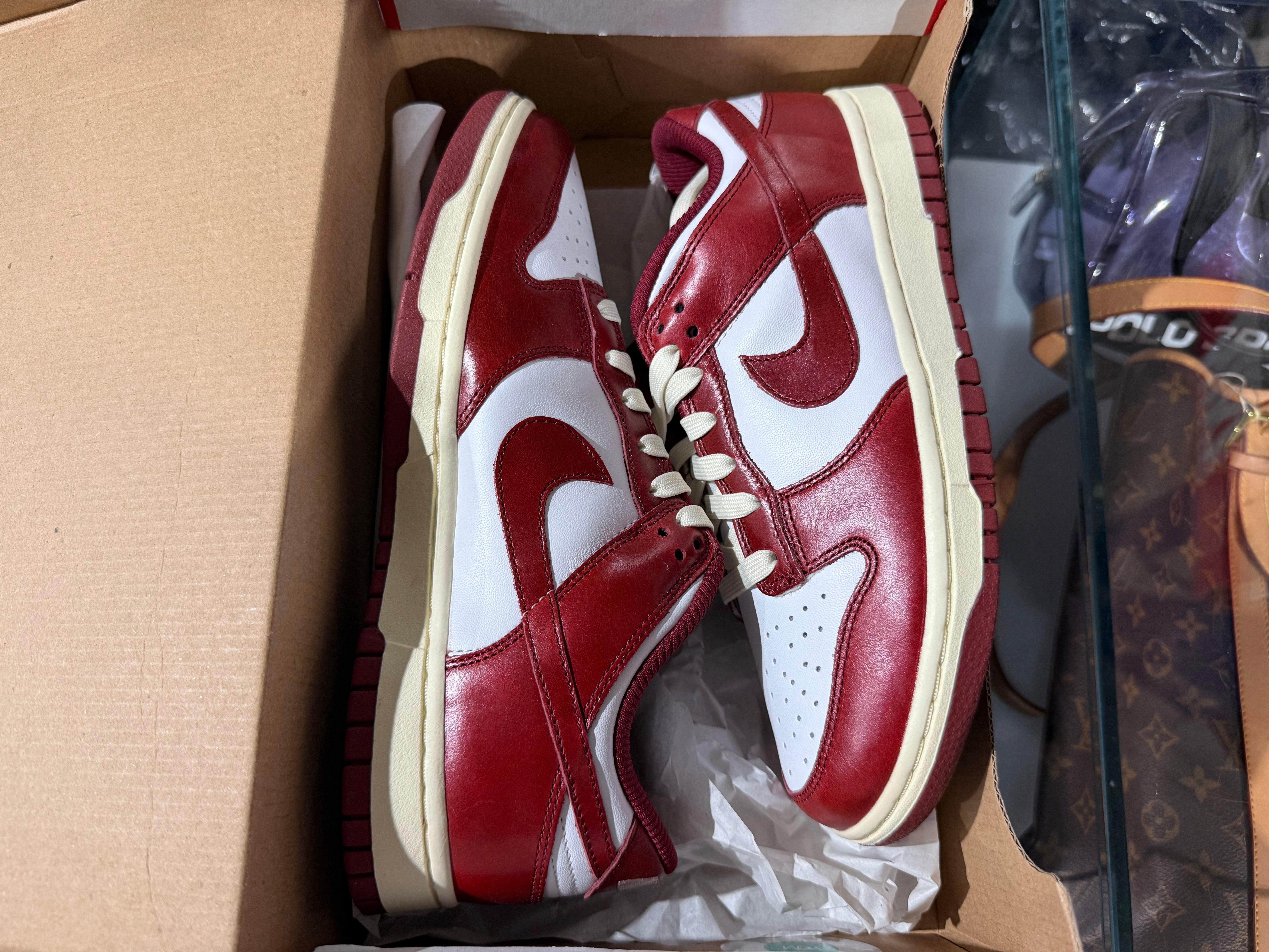 W Nike Dunk Low PRM - Vintage Team Red Size 9W/7.5M