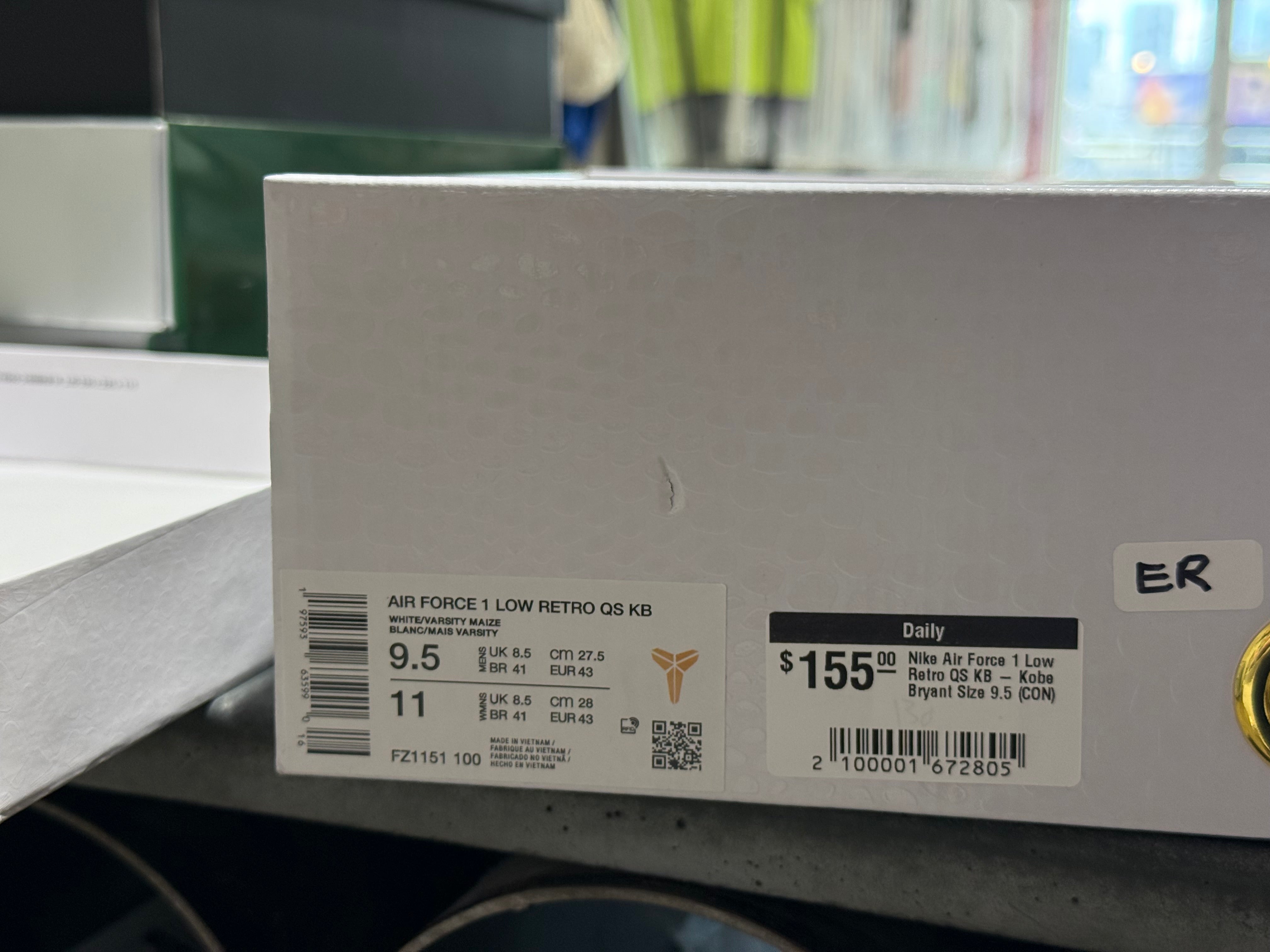 Nike Air Force 1 Low Retro QS KB - Kobe Bryant Size 9.5