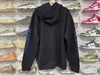 NEW Chrome Hearts Vertical Logo Pullover Hoodie - Black/Blue Size XL