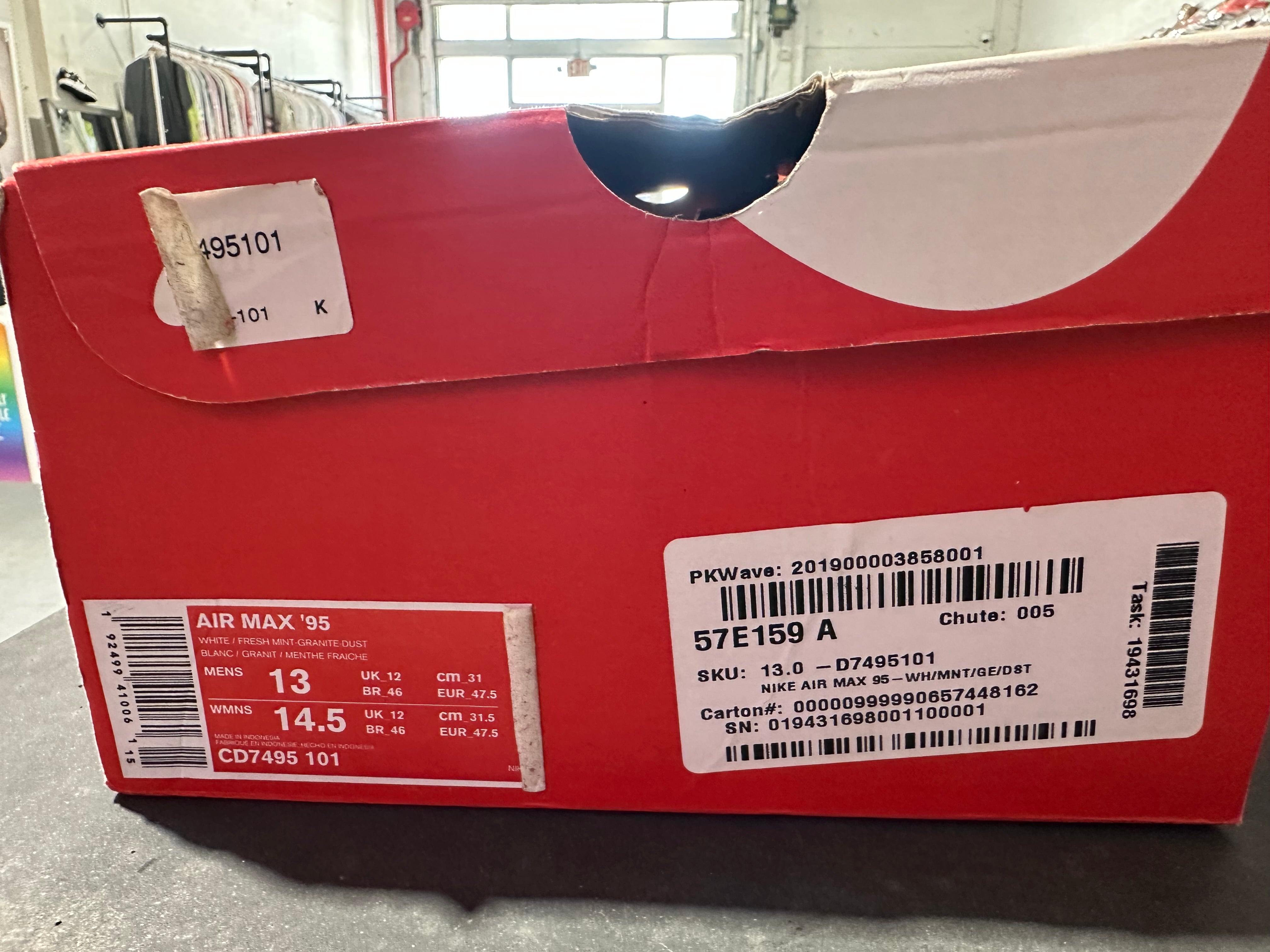 Nike Air Max 95 - Fresh Mint 2019 Size 13