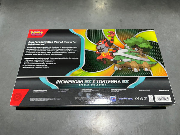 NEW Pokémon Incineroar & Torterra ex - Special Collection Box
