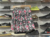 USED Eric Emanuel Keith Haring Basic Shorts - White/Black/Pink Size Large (WASHING)